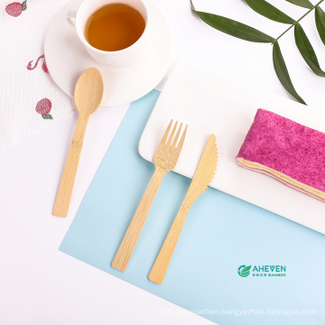 Disposable Bamboo Cutlery Set All-Natural Eco-friendly Biodegradable Dinnerware Sets